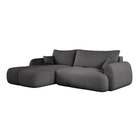 Narożnik COCO z funkcją spania, poduszkami i pojemnikiem NowOrNever 92 Szary