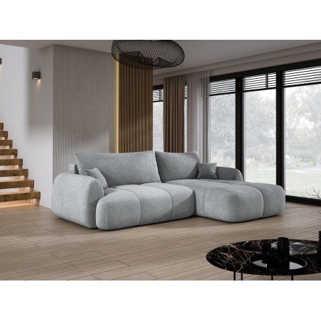 Narożnik COCO z funkcją spania, poduszkami i pojemnikiem Cloud 81 Popielaty