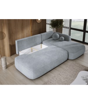 Narożnik BABU z funkcją spania układ L Prawy Tkanina CLOUD 81