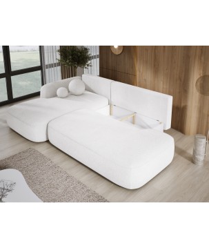 Narożnik BABU z funkcją spania układ L Lewy Tkanina NOWORNEVER 01