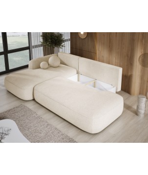 Narożnik BABU z funkcją spania układ L Lewy Tkanina NOWORNEVER 02