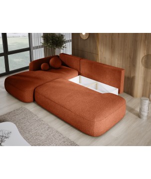 Narożnik BABU z funkcją spania układ L Lewy Tkanina NOWORNEVER 79