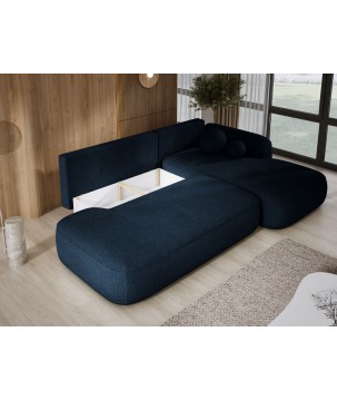 Narożnik BABU z funkcją spania układ L Prawy Tkanina NOWORNEVER 83