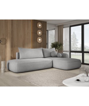 Narożnik BABU z funkcją spania układ L Prawy Tkanina NOWORNEVER 92