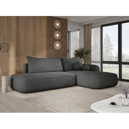 Narożnik BABU z funkcją spania układ L Prawy Tkanina NOWORNEVER 100