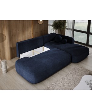 Narożnik BABU z funkcją spania układ L Prawy Tkanina CLOUD 79