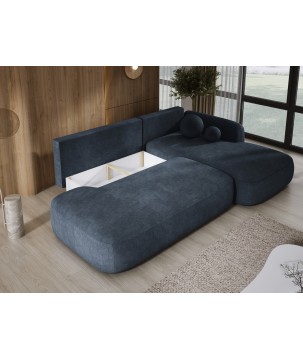 Narożnik BABU z funkcją spania układ L Prawy Tkanina CLOUD 97