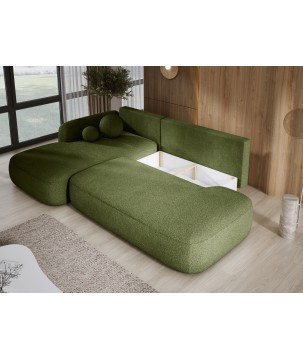 Narożnik BABU z funkcją spania układ L Lewy Tkanina NOWORNEVER 56