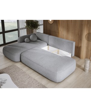 Narożnik BABU z funkcją spania układ L Lewy Tkanina NOWORNEVER 92