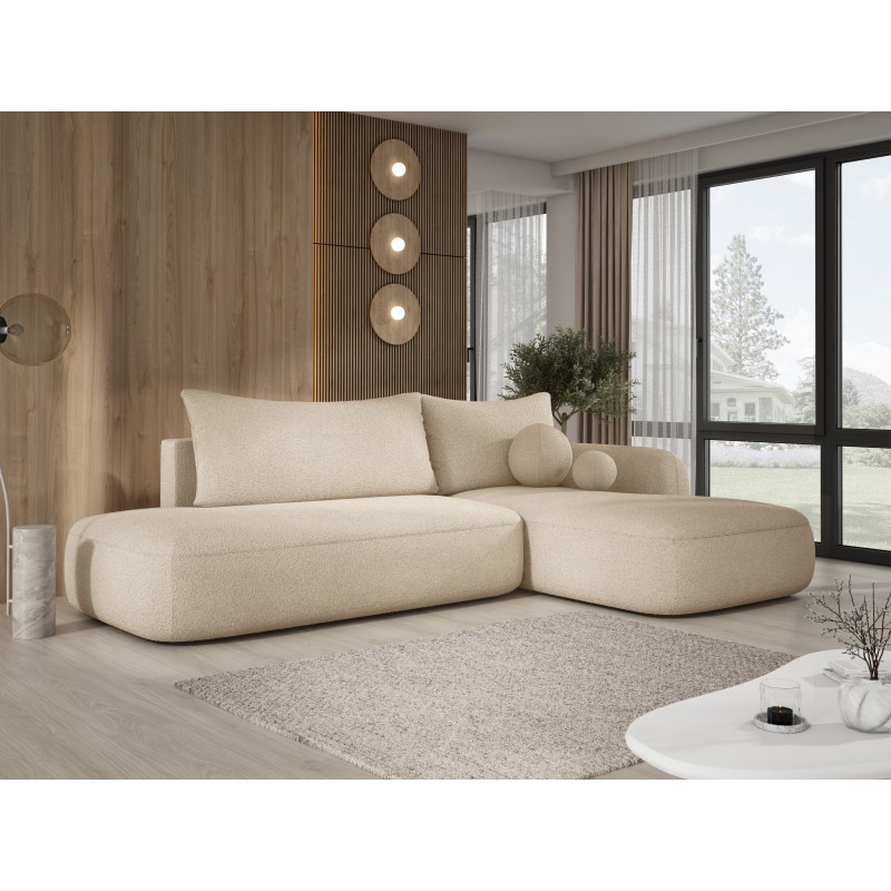 Narożnik BABU z funkcją spania układ L Prawy Tkanina NOWORNEVER 06