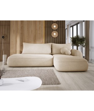 Narożnik BABU z funkcją spania układ L Prawy Tkanina NOWORNEVER 06