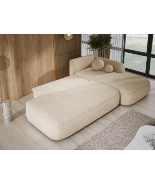 Narożnik BABU z funkcją spania układ L Prawy Tkanina NOWORNEVER 06