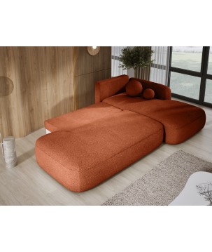 Narożnik BABU z funkcją spania układ L Prawy Tkanina NOWORNEVER 79