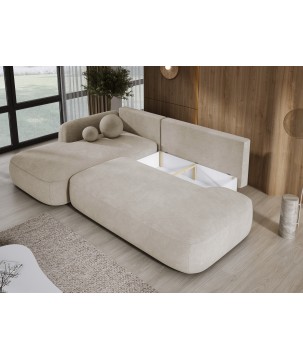 Narożnik BLOOM z funkcją spania układ L Lewy Tkanina CLOUD 03