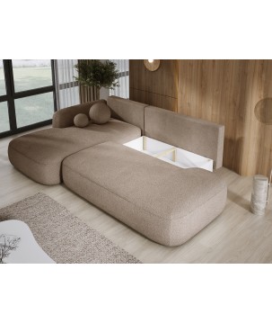 Narożnik BLOOM z funkcją spania układ L Lewy Tkanina NOWORNEVER 37