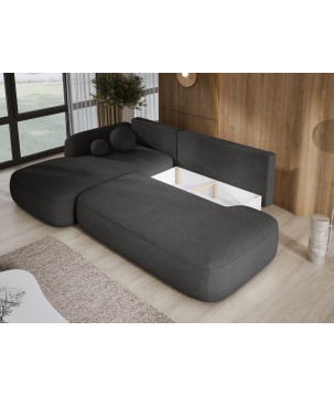 Narożnik BLOOM z funkcją spania układ L Lewy Tkanina NOWORNEVER 100