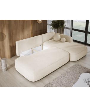 Narożnik BLOOM z funkcją spania układ L Prawy Tkanina NOWORNEVER 02