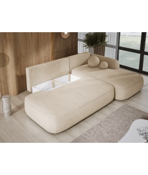 Narożnik BLOOM z funkcją spania układ L Prawy Tkanina NOWORNEVER 06