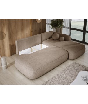 Narożnik BLOOM z funkcją spania układ L Prawy Tkanina NOWORNEVER 37