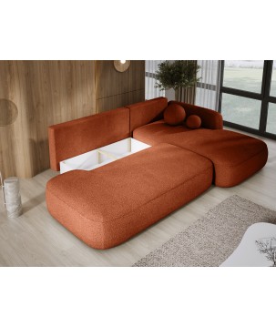 Narożnik BLOOM z funkcją spania układ L Prawy Tkanina NOWORNEVER 79