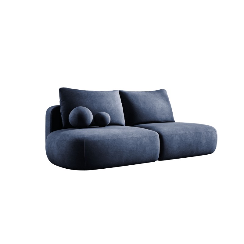 Sofa BABU Kanapa z funkcja spania i pojemnikiem w tkaninie CLOUD 79 kolor NIEBIESKI