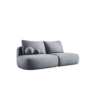 Sofa BABU Kanapa z funkcja spania i pojemnikiem w tkaninie CLOUD 82 kolor POPIELATY