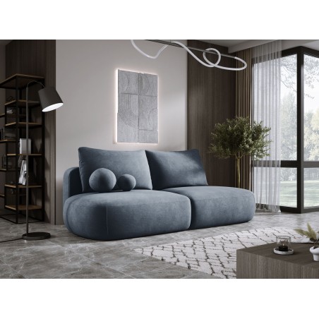 Sofa BABU Kanapa z funkcja spania i pojemnikiem w tkaninie CLOUD 97 kolor CIEMNY SZARY