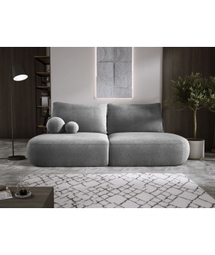 Sofa BABU Kanapa z funkcja spania i pojemnikiem w tkaninie APHRODITE 22 kolor POPIELATY