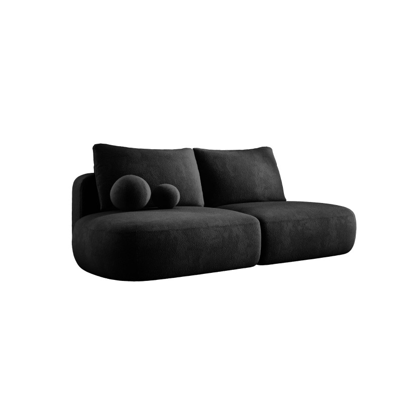 Sofa BABU Kanapa z funkcja spania i pojemnikiem w tkaninie APHRODITE 23 kolor CZARNY