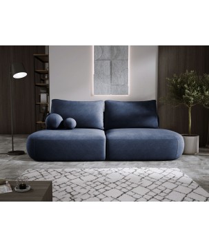 Sofa BABU Kanapa z funkcja spania i pojemnikiem w tkaninie CLOUD 79 kolor NIEBIESKI