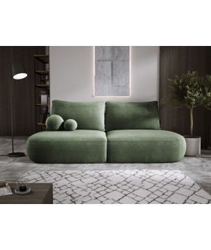 Sofa BABU Kanapa z funkcja spania i pojemnikiem w tkaninie APHRODITE 12 kolor JASNA ZIELEŃ