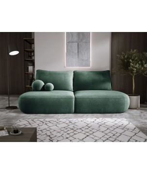 Sofa BABU Kanapa z funkcja spania i pojemnikiem w tkaninie APHRODITE 13 kolor ZIELONY