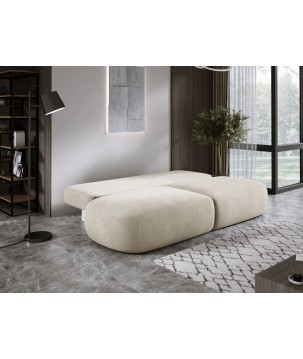 Sofa BLOOM Kanapa z funkcja spania i pojemnikiem w tkaninie CLOUD 03 kolor BEŻOWY