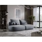 Sofa BLOOM Kanapa z funkcja spania i pojemnikiem w tkaninie CLOUD 91 kolor SZARY