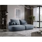 Sofa BLOOM Kanapa z funkcja spania i pojemnikiem w tkaninie CLOUD 97 kolor CIEMNY SZARY