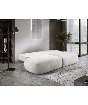 Sofa BLOOM Kanapa z funkcja spania i pojemnikiem w tkaninie APHRODITE 01 kolor BEŻOWY
