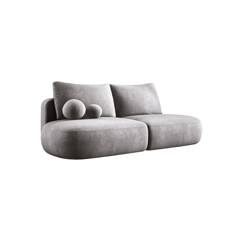 Sofa BLOOM Kanapa z funkcja spania i pojemnikiem w tkaninie APHRODITE 07 kolor SZARY