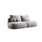 Sofa BLOOM Kanapa z funkcja spania i pojemnikiem w tkaninie APHRODITE 07 kolor SZARY