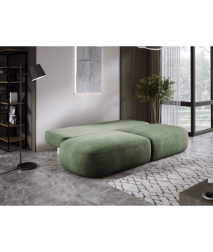 Sofa BLOOM Kanapa z funkcja spania i pojemnikiem w tkaninie APHRODITE 12 kolor JASNA ZIELEŃ