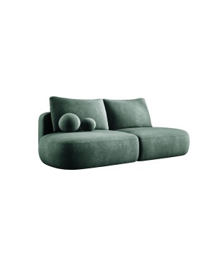 Sofa BLOOM Kanapa z funkcja spania i pojemnikiem w tkaninie APHRODITE 13 kolor ZIELONY