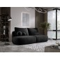 Sofa BLOOM Kanapa z funkcja spania i pojemnikiem w tkaninie APHRODITE 23 kolor CZARNY