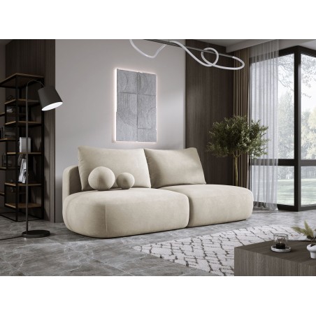 Sofa BLOOM Kanapa z funkcja spania i pojemnikiem w tkaninie CLOUD 03 kolor BEŻOWY