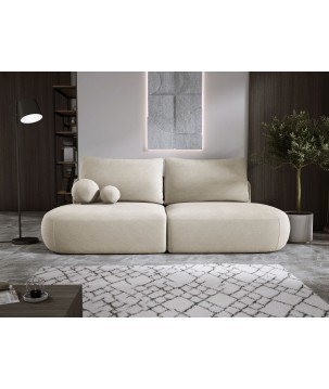 Sofa BLOOM Kanapa z funkcja spania i pojemnikiem w tkaninie CLOUD 03 kolor BEŻOWY