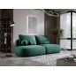 Sofa BLOOM Kanapa z funkcja spania i pojemnikiem w tkaninie CLOUD 39 kolor ZIELONY