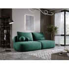 Sofa BLOOM Kanapa z funkcja spania i pojemnikiem w tkaninie CLOUD 39 kolor ZIELONY