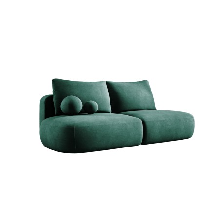Sofa BLOOM Kanapa z funkcja spania i pojemnikiem w tkaninie CLOUD 39 kolor ZIELONY