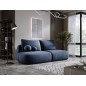 Sofa BLOOM Kanapa z funkcja spania i pojemnikiem w tkaninie CLOUD 79 kolor NIEBIESKI