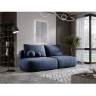 Sofa BLOOM Kanapa z funkcja spania i pojemnikiem w tkaninie CLOUD 79 kolor NIEBIESKI