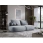 Sofa BLOOM Kanapa z funkcja spania i pojemnikiem w tkaninie CLOUD 82 kolor POPIELATY