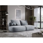 Sofa BLOOM Kanapa z funkcja spania i pojemnikiem w tkaninie CLOUD 82 kolor POPIELATY